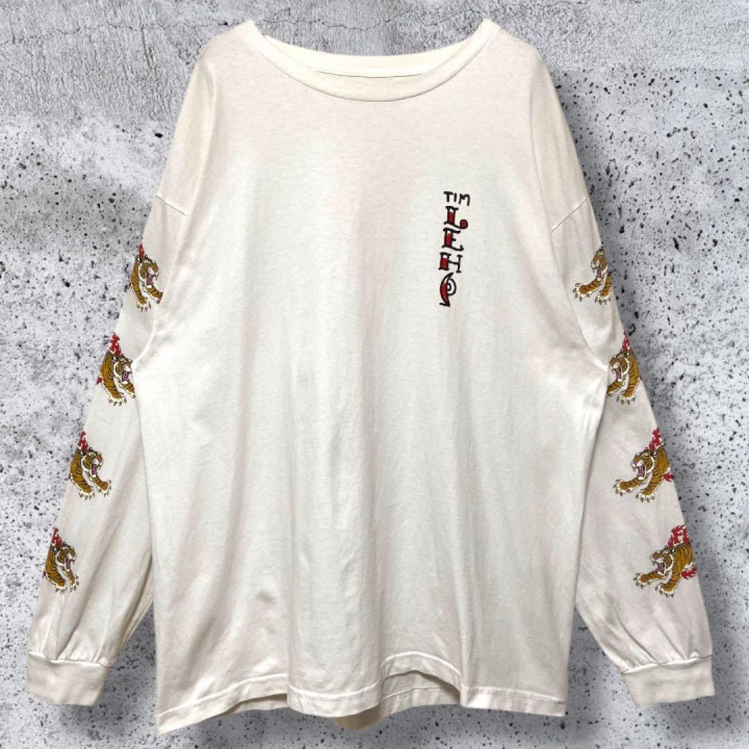 【入手困難コラボ・希少XL】ワコマリア×ティムリーハイ Tシャツ 白 タイガー