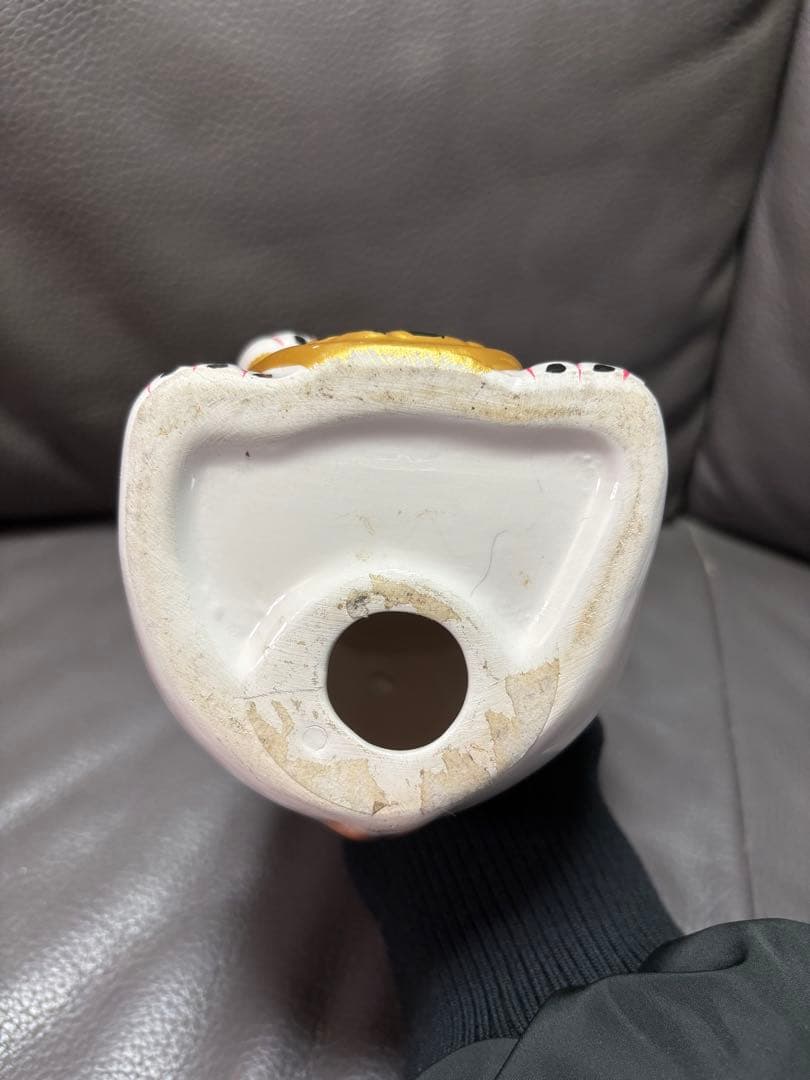 白い招き猫　置物