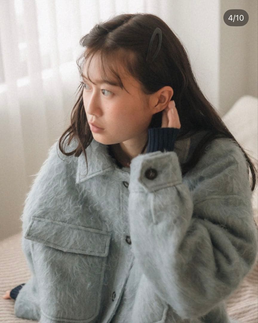 HEILIS シャギーコート(軽量/ライトブルー)