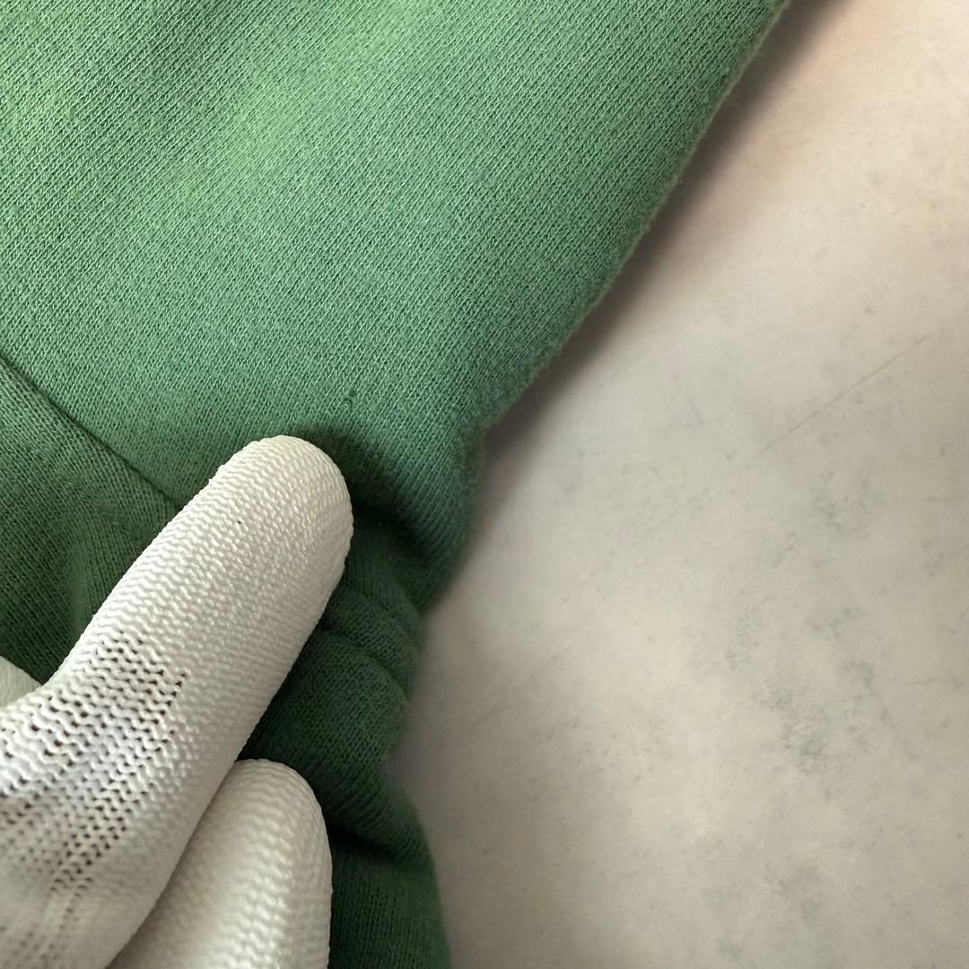 y2k STUSSY アーチロゴ ジップパーカー サンフェード グリーン L