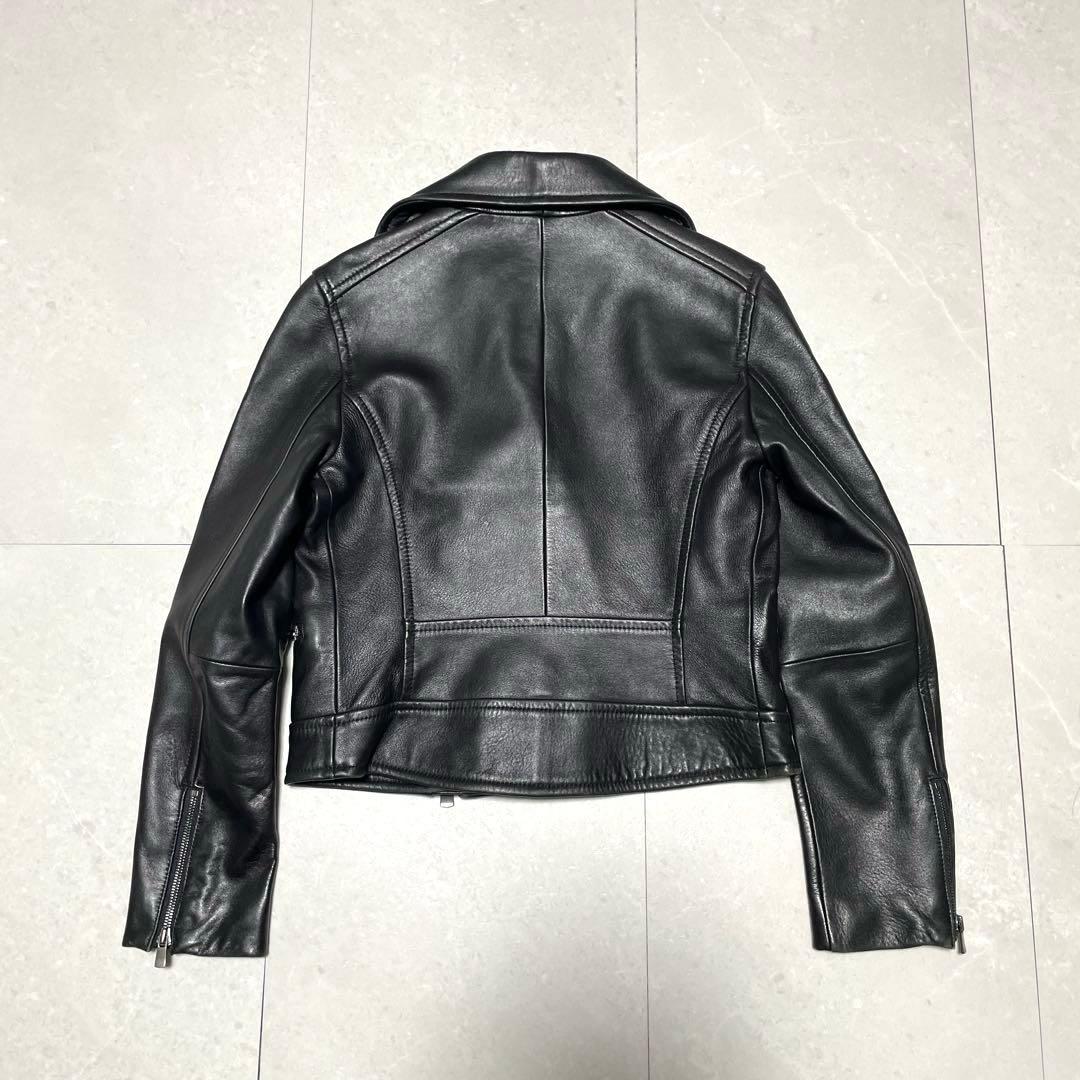 希少 美品 23区 R 高橋リタ レザージャケット ダブル ラムレザー 40