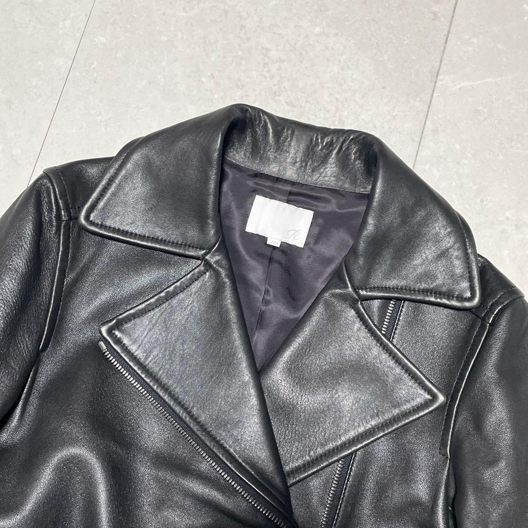 希少 美品 23区 R 高橋リタ レザージャケット ダブル ラムレザー 40
