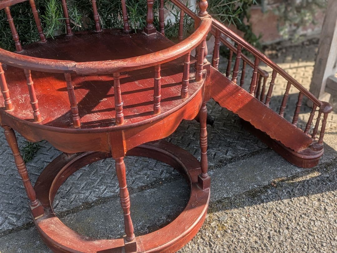 【古道具】木製 階段 オブジェ