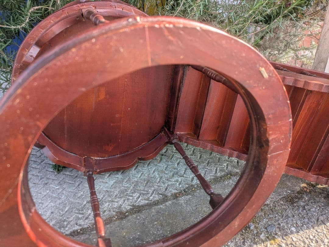 【古道具】木製 階段 オブジェ