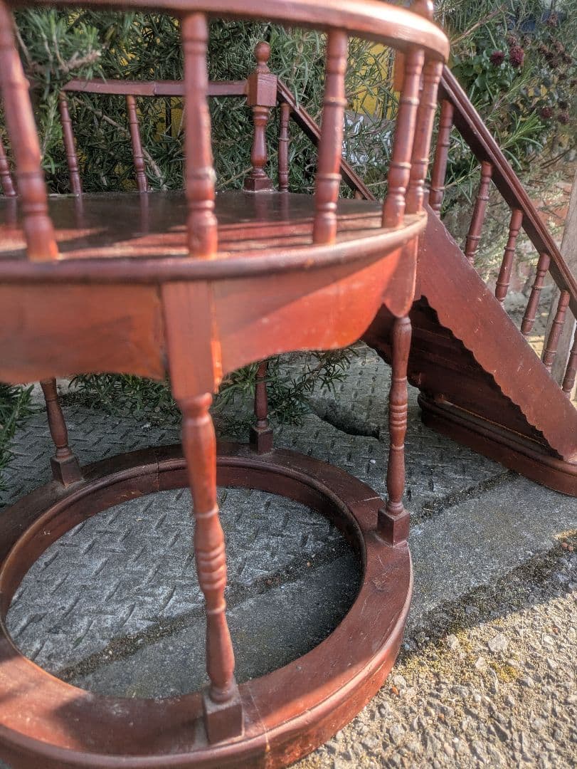 【古道具】木製 階段 オブジェ