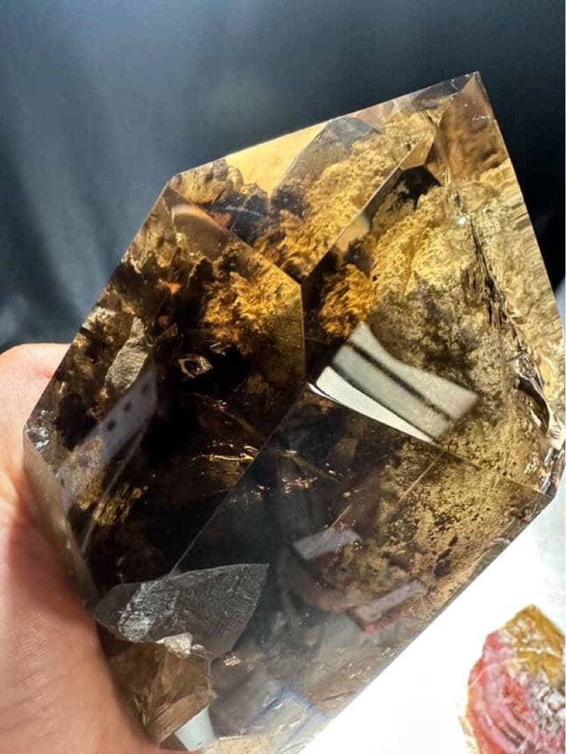 超高品質　ガーデンクォーツ　スモーキークォーツ　共生