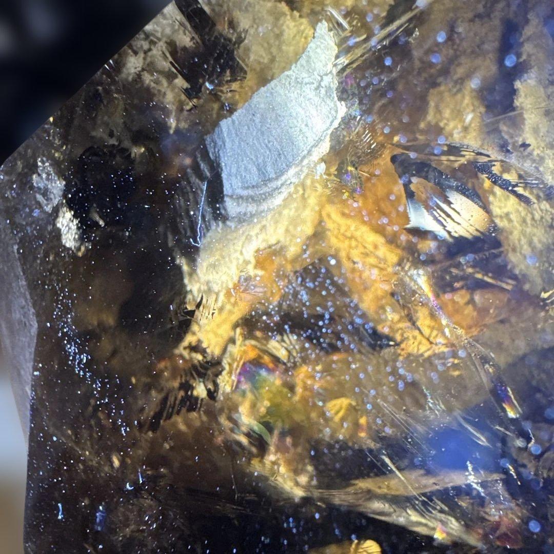 超高品質　ガーデンクォーツ　スモーキークォーツ　共生