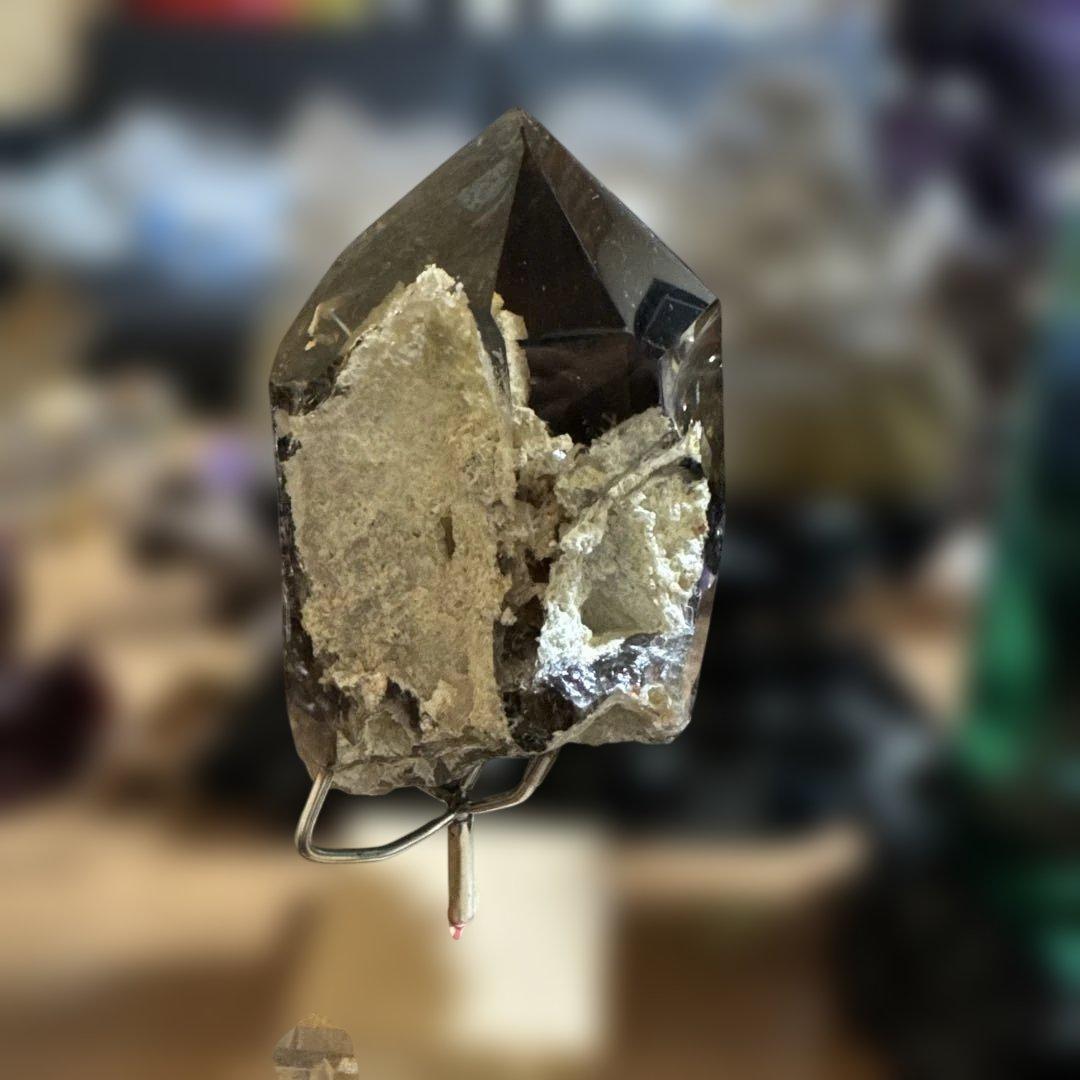 超高品質　ガーデンクォーツ　スモーキークォーツ　共生