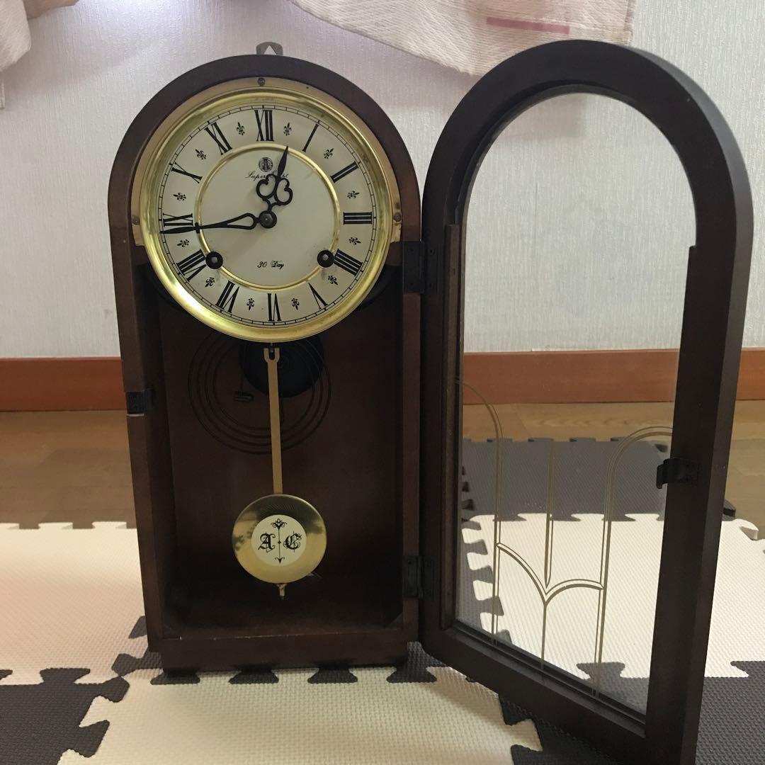 愛知時計電機　ゼンマイ式掛け時計　振り子時計　日本製　昭和レトロ