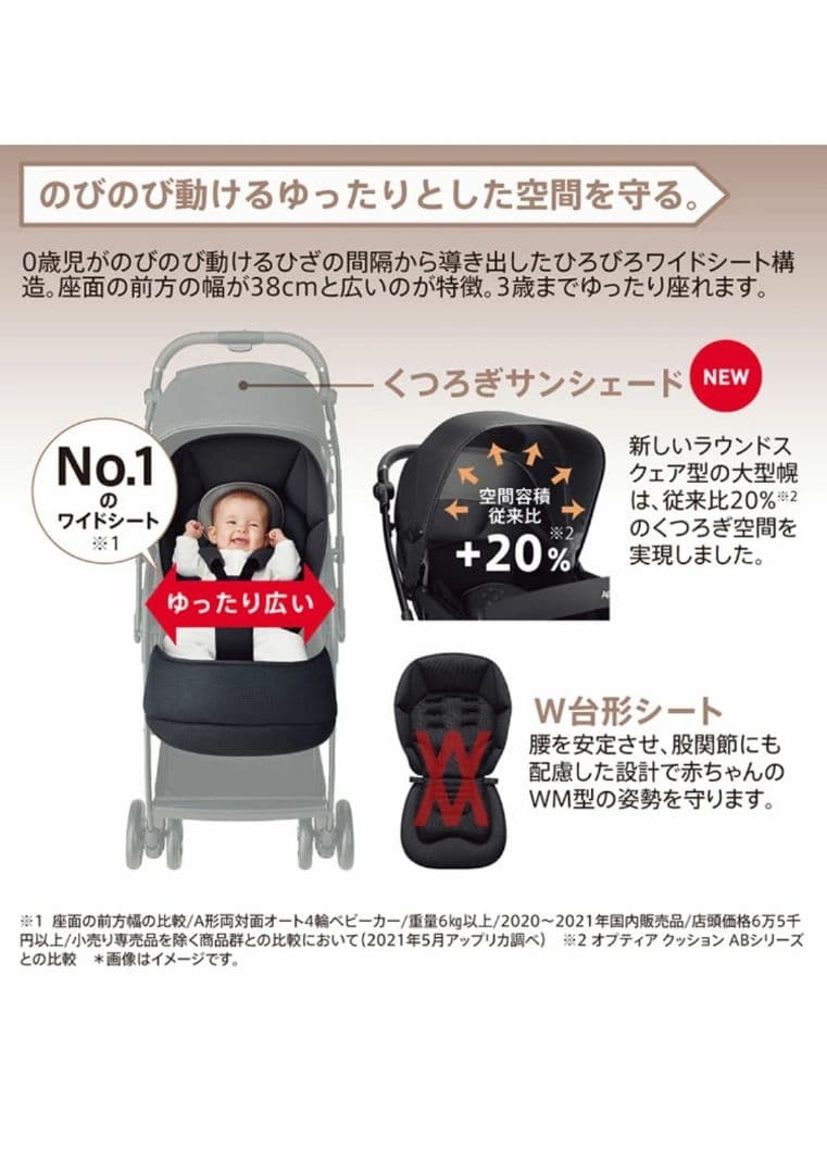 お買い得✨Aprica オプティア クッション グレイス ベビーカー アップリカ