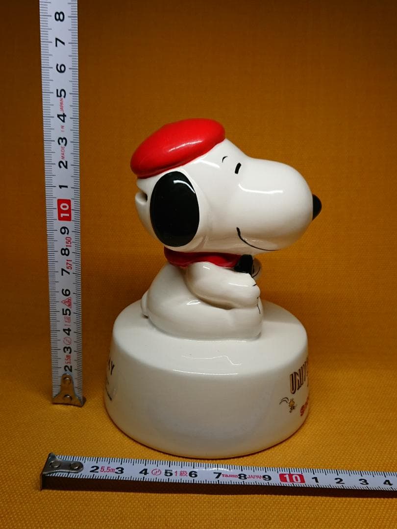 スヌーピー　貯金箱　陶器　オブジェ　置物　インテリア　工芸品　美術品　A2536