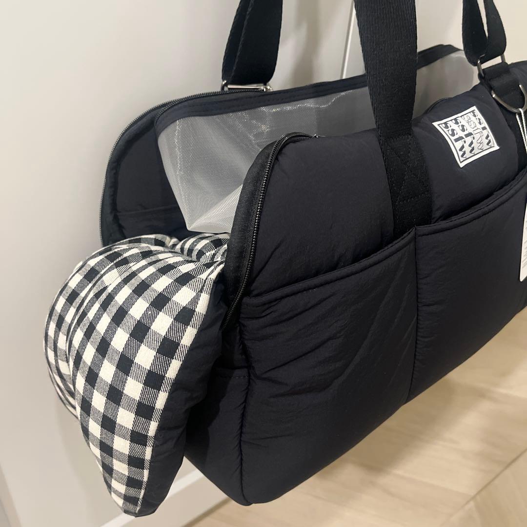 SSFW 韓国ブラックナイロンキャリーバッグ　新品未使用　タグ付き