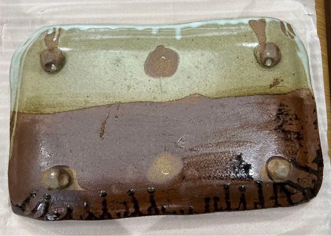 織部焼き大皿 綺麗な状態 焼き物