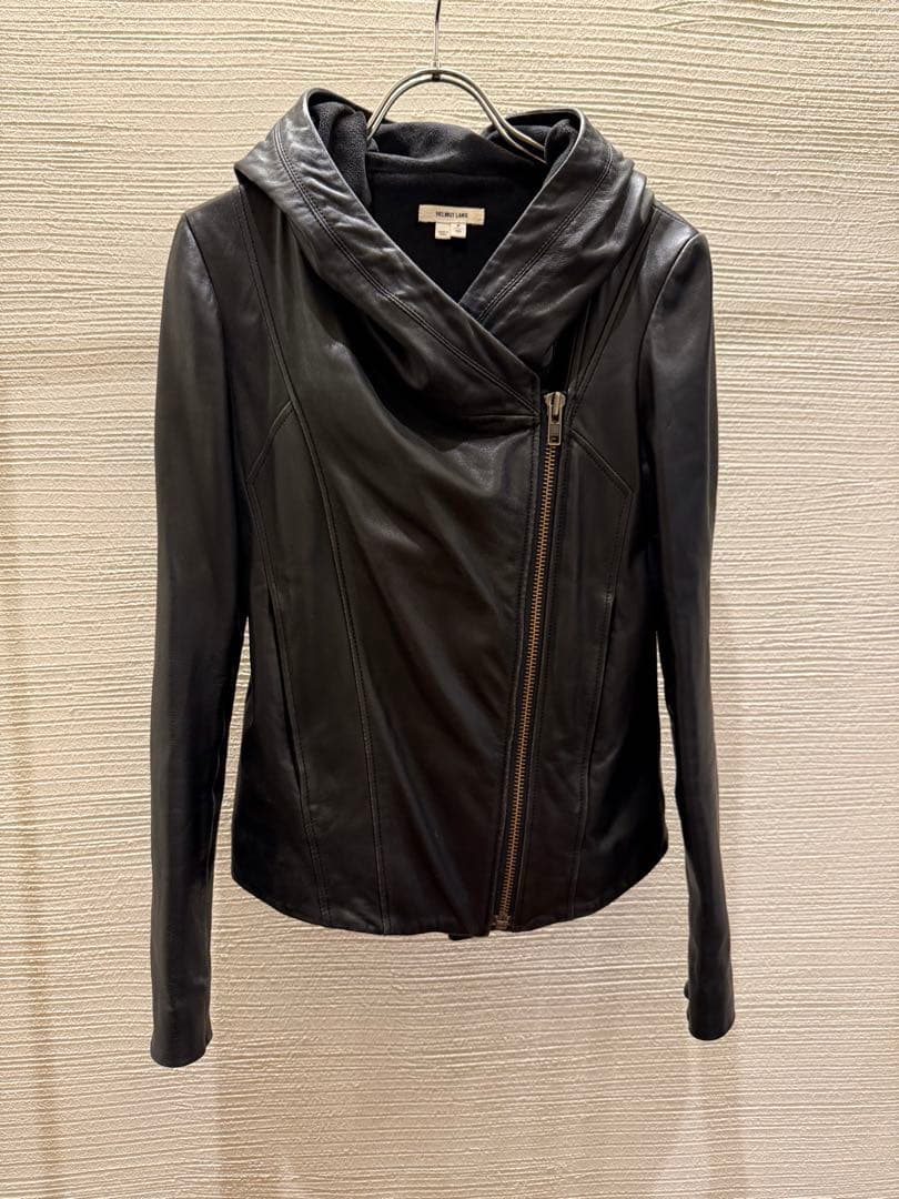 00s Hemut Lang レザー　パーカー　ジャケット hoodie y2k