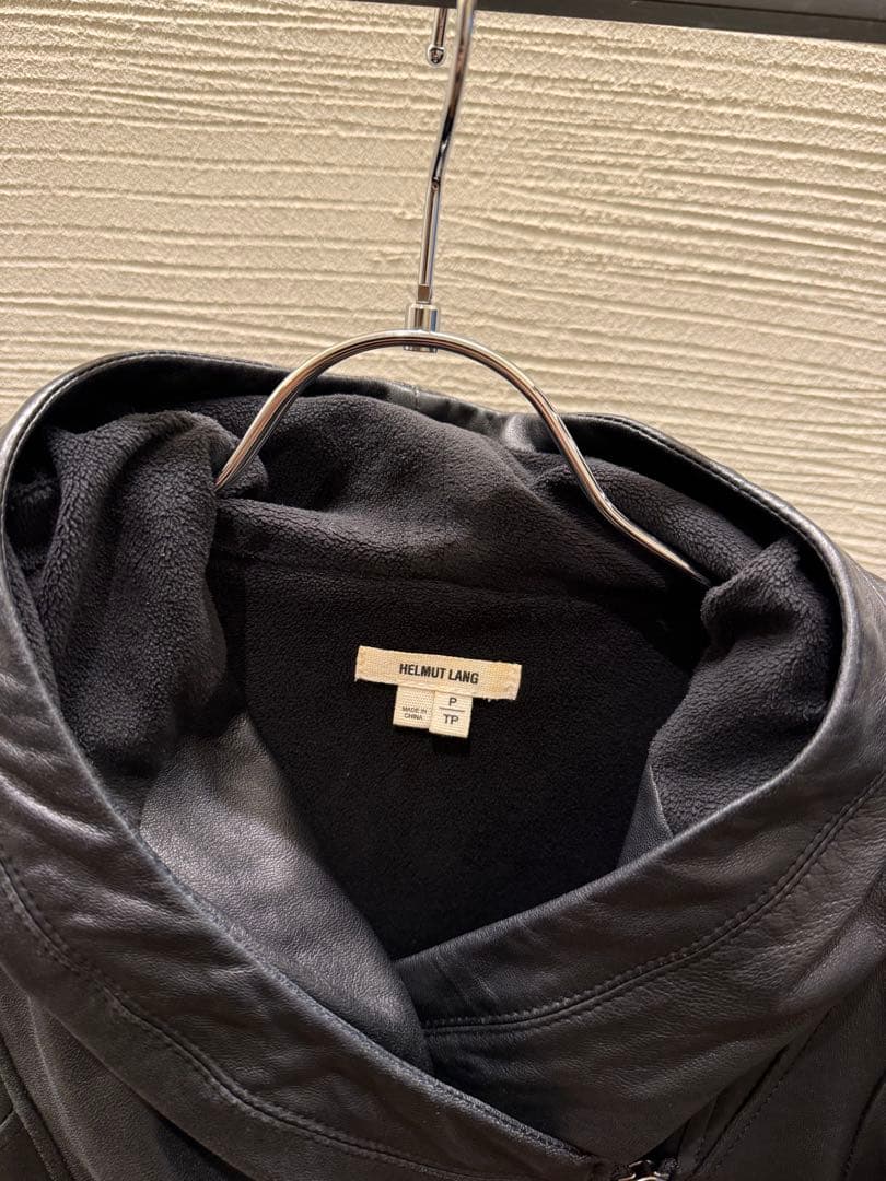 00s Hemut Lang レザー　パーカー　ジャケット hoodie y2k