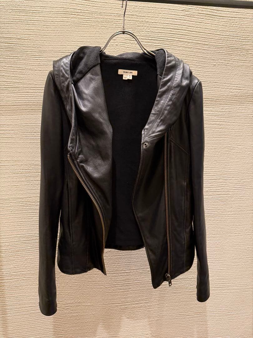 00s Hemut Lang レザー　パーカー　ジャケット hoodie y2k