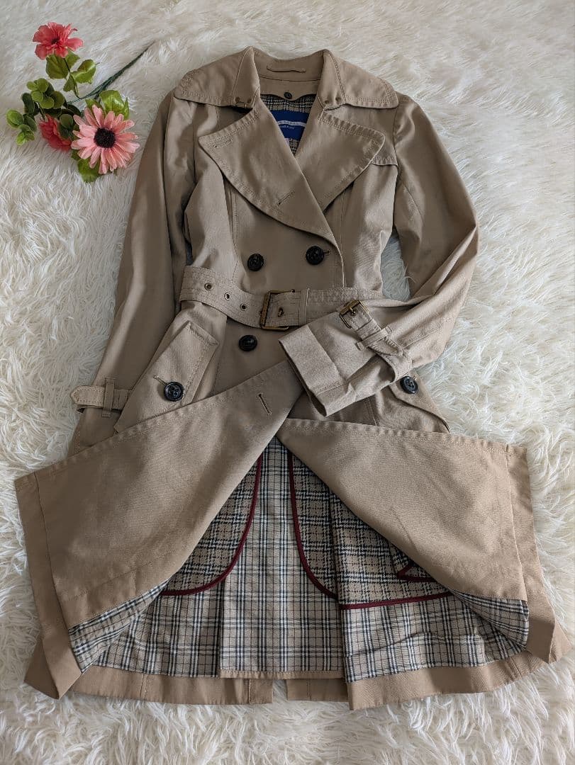 【美品✨】バーバリー2wayブルーレーベル　ライナー付　トレンチコート