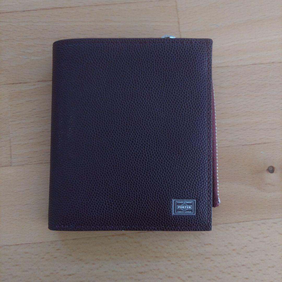 【新品・未使用】PORTER エイブル 二つ折り財布 ボルドー