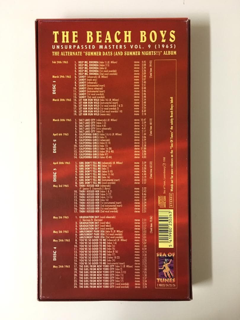 洋楽 THE BEACH BOYS UNSURPASSED MASTERS VOL.9