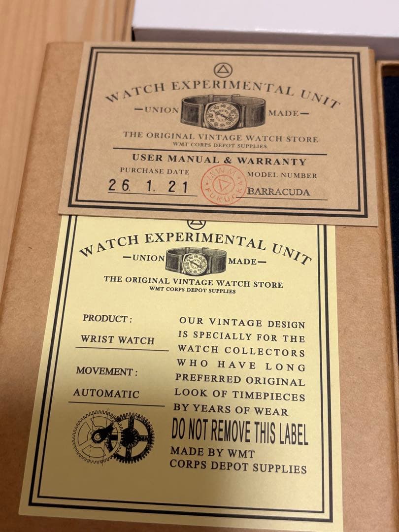 WMT Barracuda 自動巻き腕時計