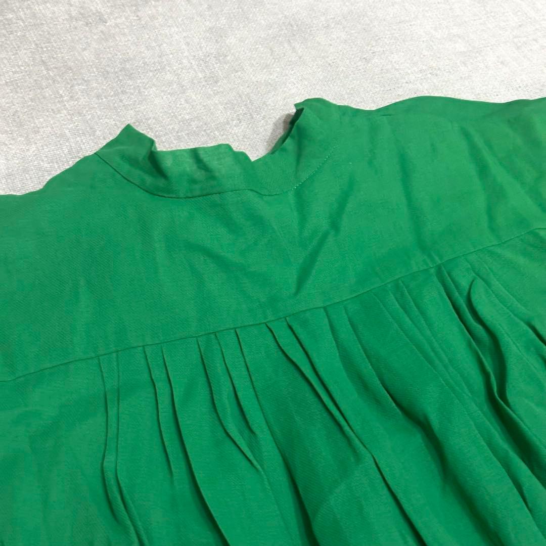 【美品】Drawer ドゥロワー ボウタイショートスリーブ コットンブラウス