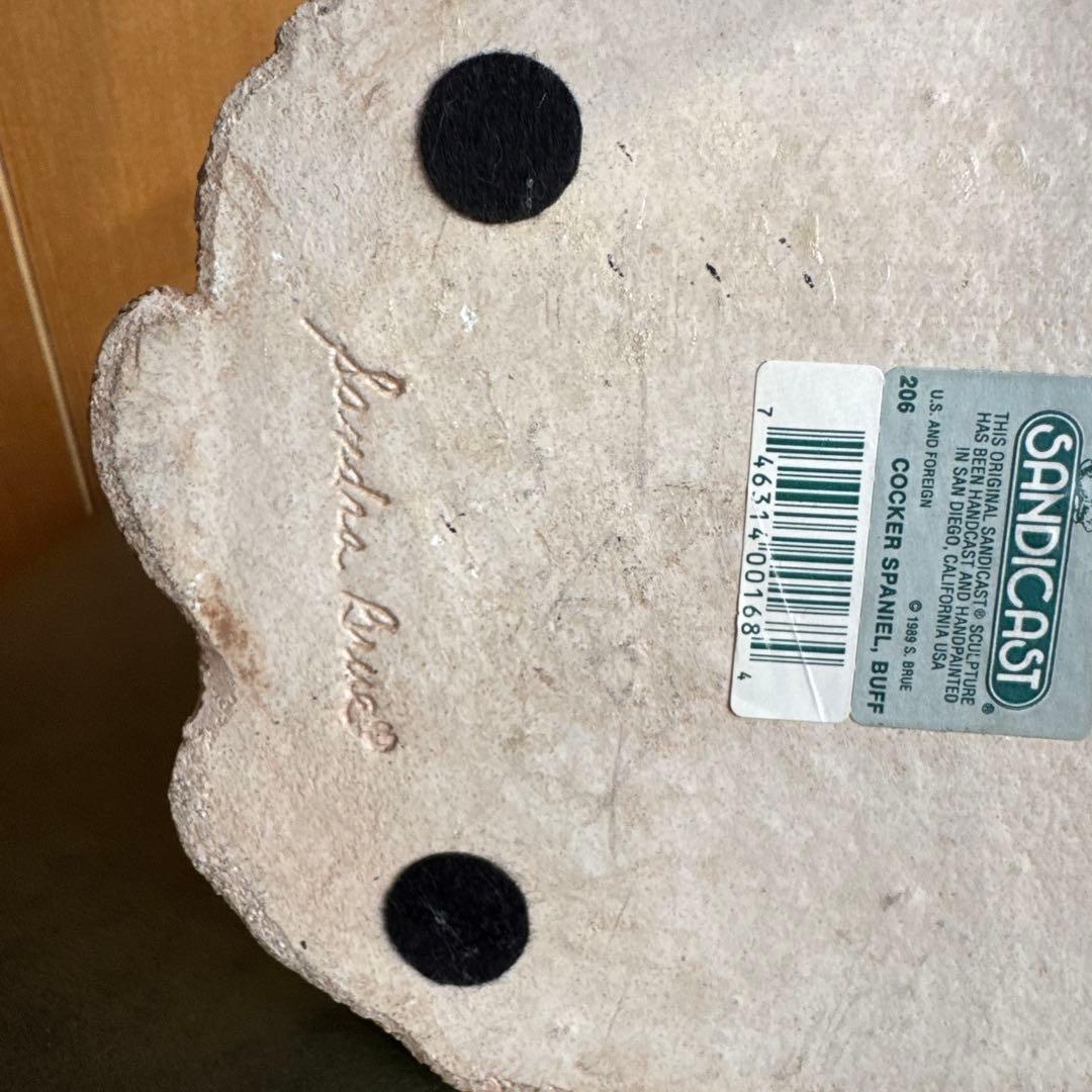 アメリカンコッカースパニエル 置物　バフ　サンディキャスト