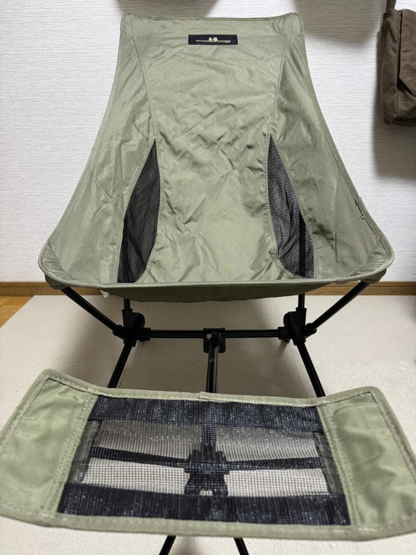 Ogawa ツーアングルチェアL オリーブ　フットレスト　フットボール