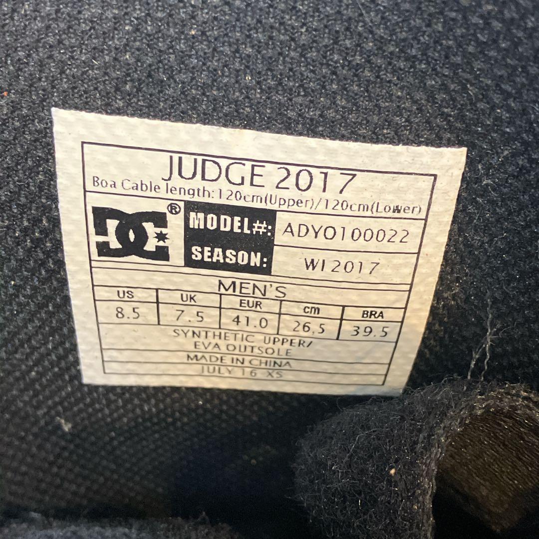【美品】DC スノーボードブーツ JUDGE BOA ダブル　26.5㎝　ケース