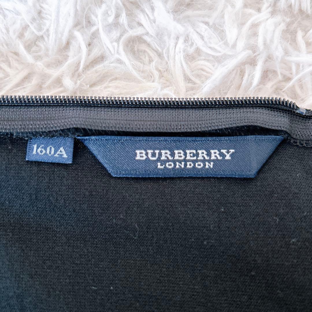 美品⁂バーバリーロンドン⁂ ロングワンピース　切替　ノバチェック　リボン　160