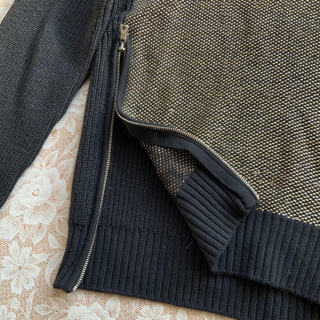 超高級イタリア製　PROENZA SCHOULER ウールニットM黒×ゴールド