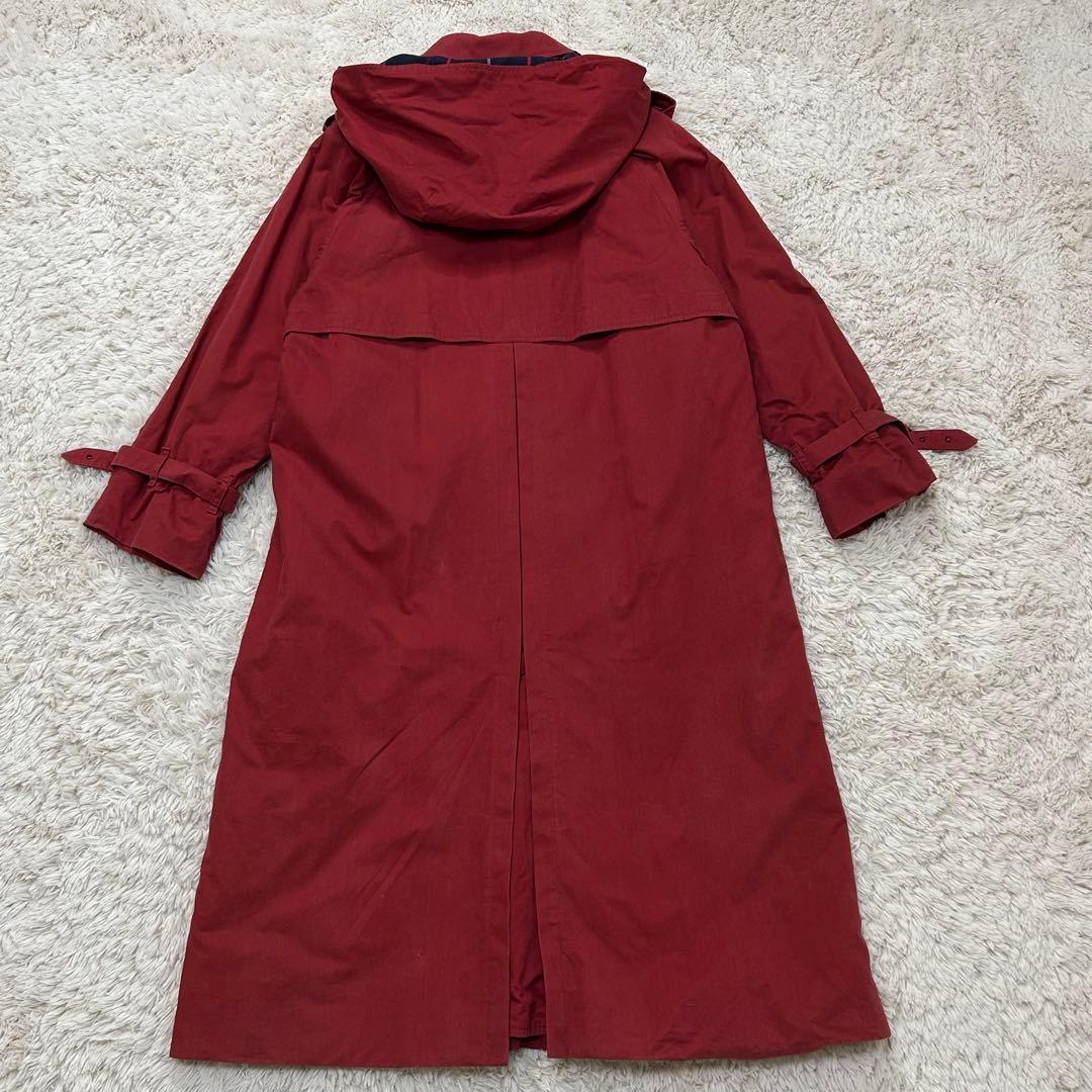 vintage バーバリーズ トレンチコート イギリス製 赤 ライナー ロング丈