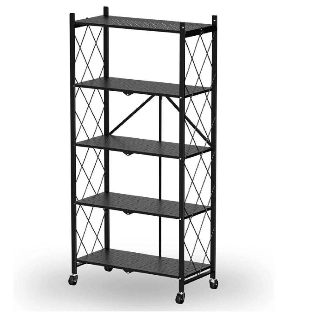 スチールラック　5段　ブラック