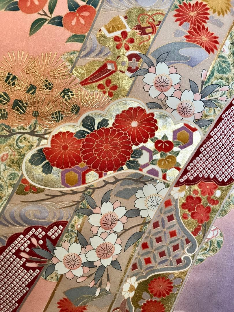 振袖　超美品　正絹　宝づくし　熨斗　日本の美結集