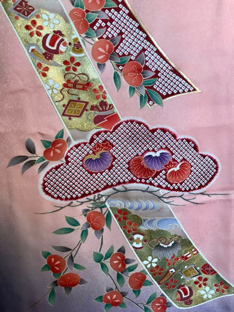 振袖　超美品　正絹　宝づくし　熨斗　日本の美結集