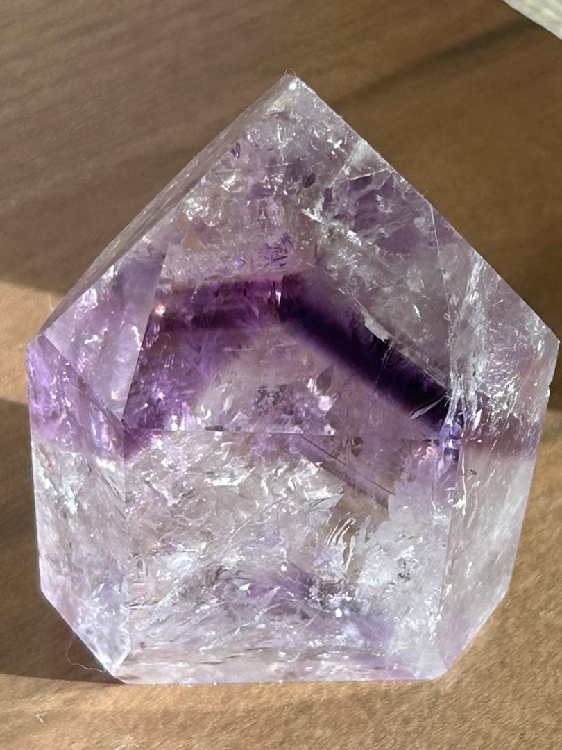 ファントムアメジスト　ミニタワー　天然石　置物