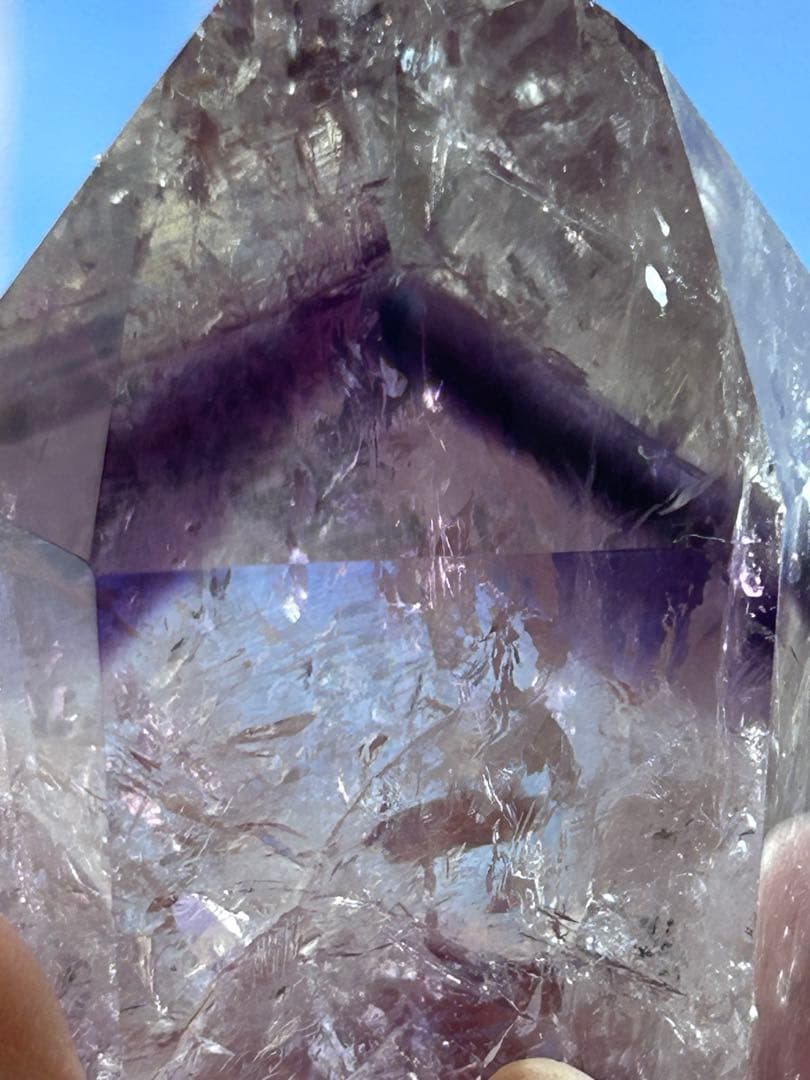 ファントムアメジスト　ミニタワー　天然石　置物