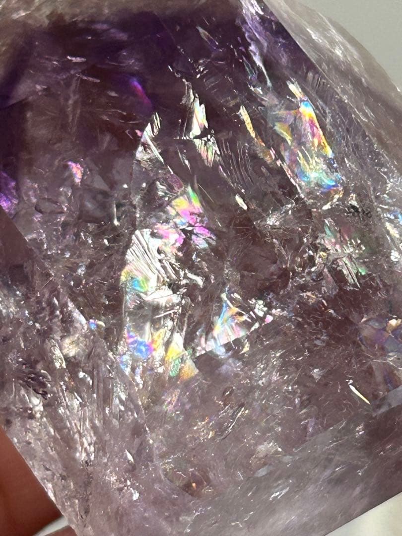 ファントムアメジスト　ミニタワー　天然石　置物