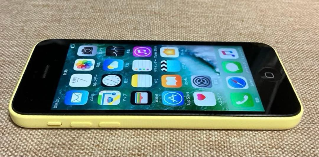 充放電１回 iPhone5c 16G イエロー 美品 バッテリー最大100%