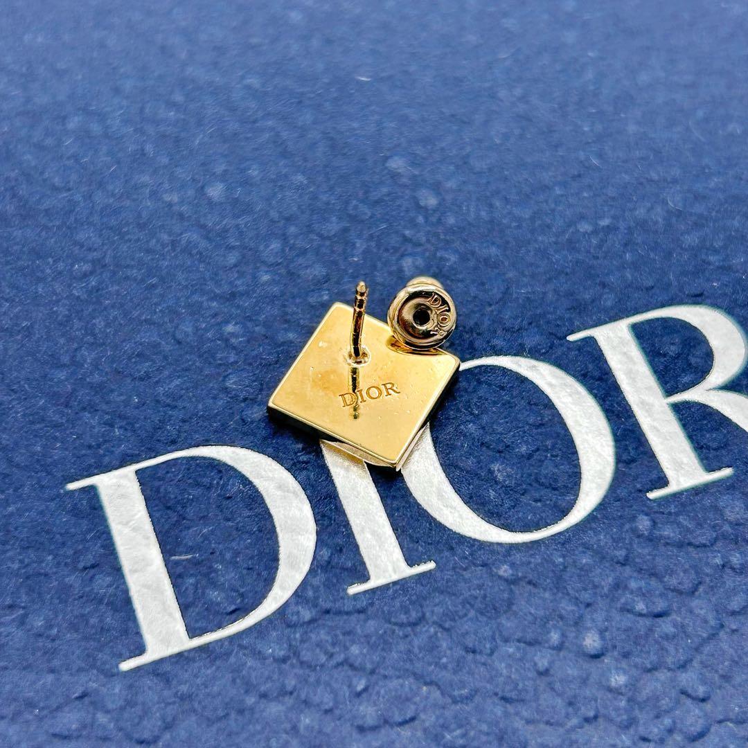 【現行】ディオール CD DIAMOND スタッド ピアス クリスタル ゴールド