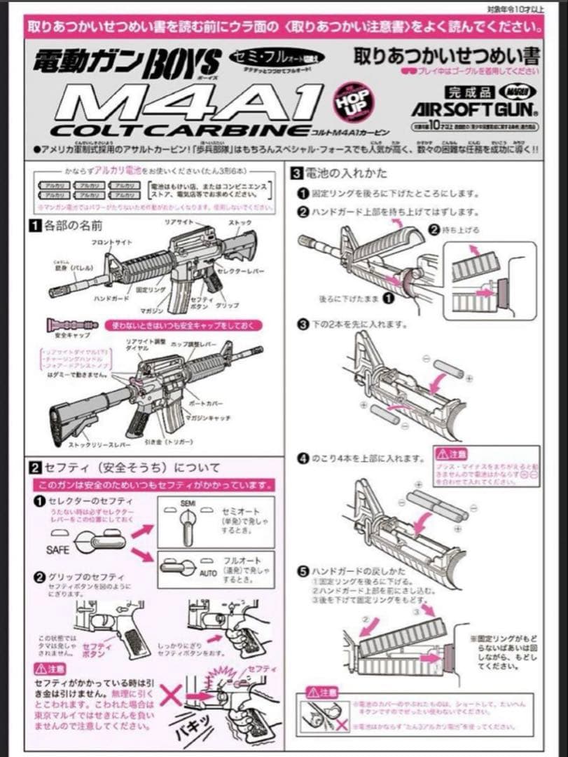 ほぼ未使用　東京マルイ カスタム品　M4A1 ボーイズ　SBD取り付け込み