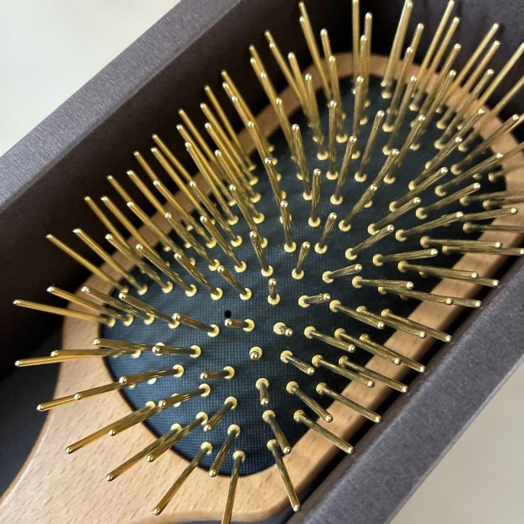 阿原　YUAN　ユアン 金好梳ヘアブラシ２４Ｋメッキ　美髪頭皮ケア