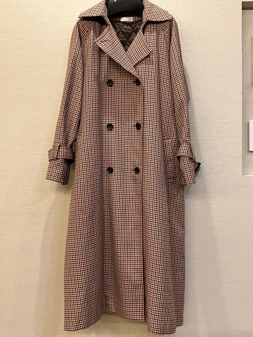 EPOCA チェック柄トレンチコート ブラウン レディス