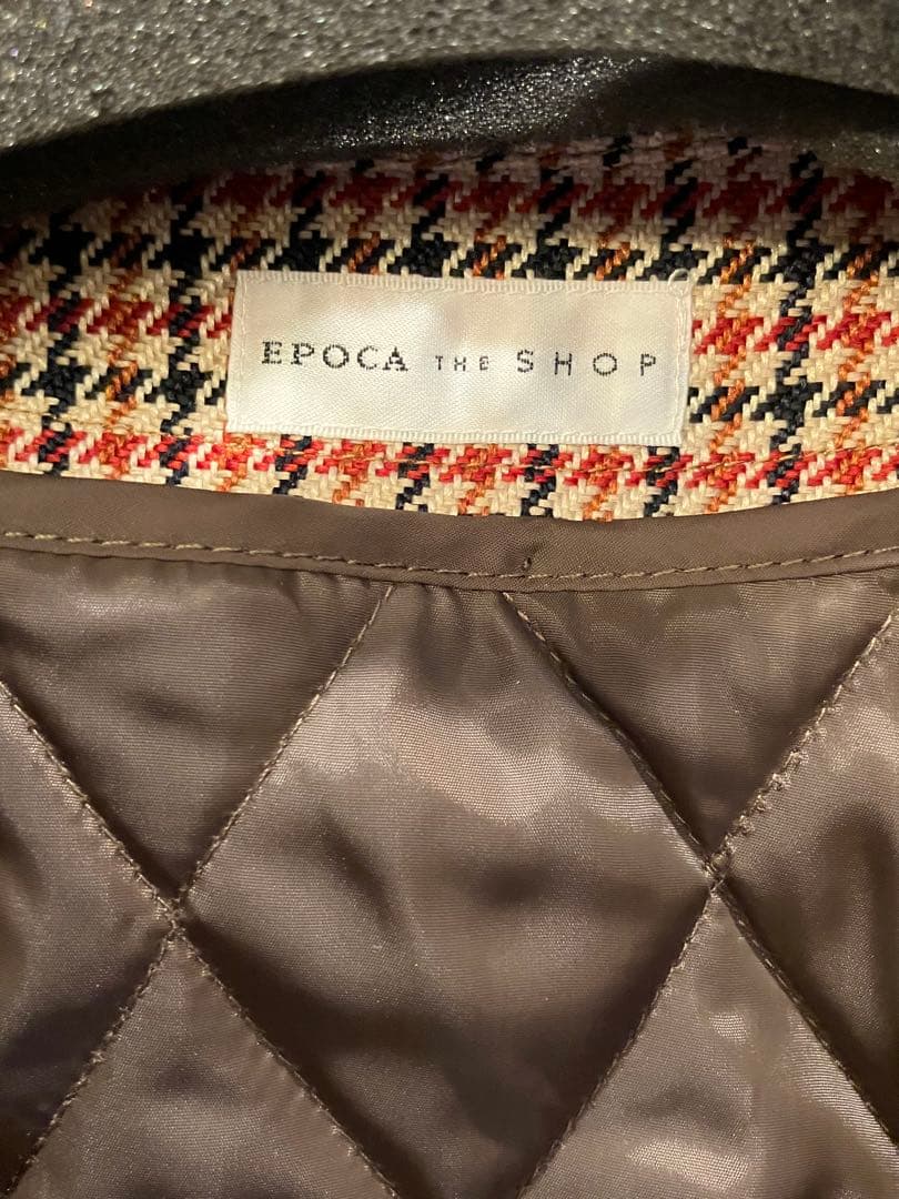 EPOCA チェック柄トレンチコート ブラウン レディス