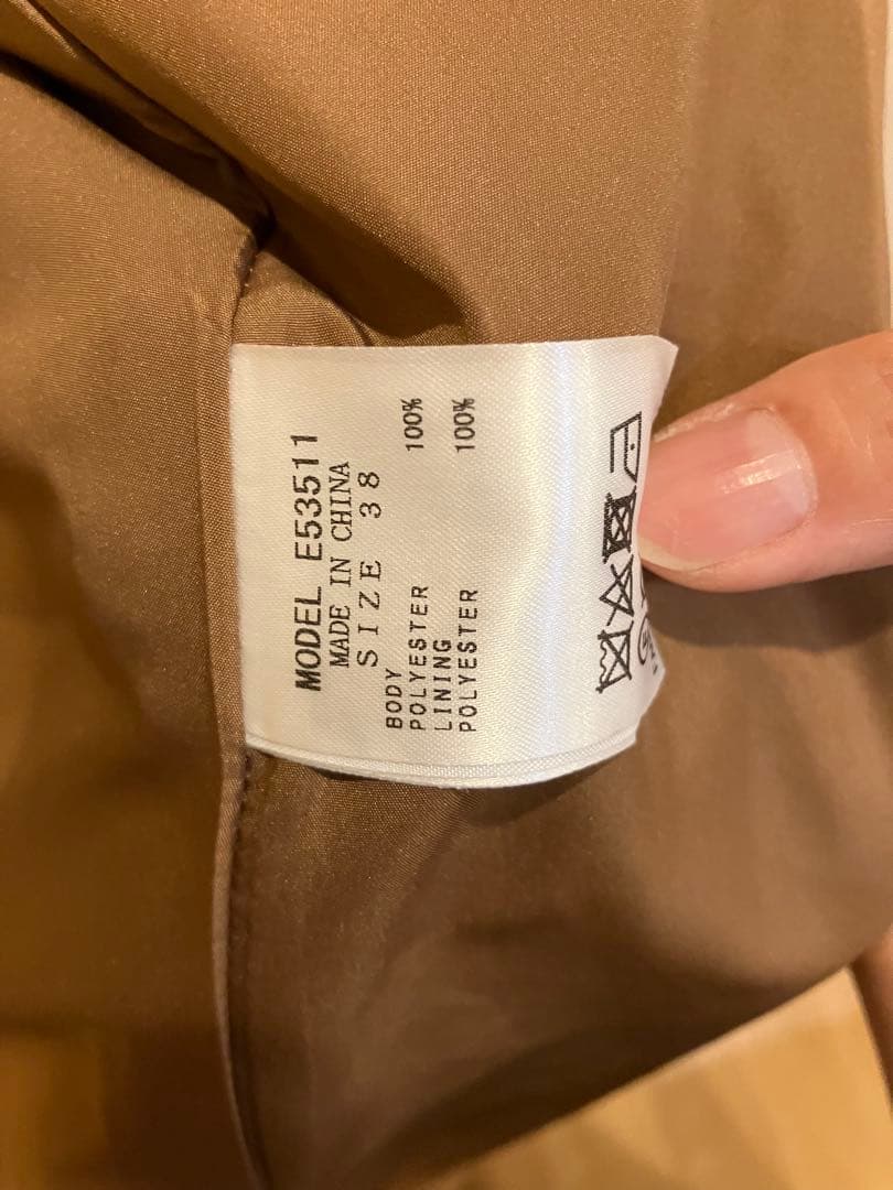 EPOCA チェック柄トレンチコート ブラウン レディス