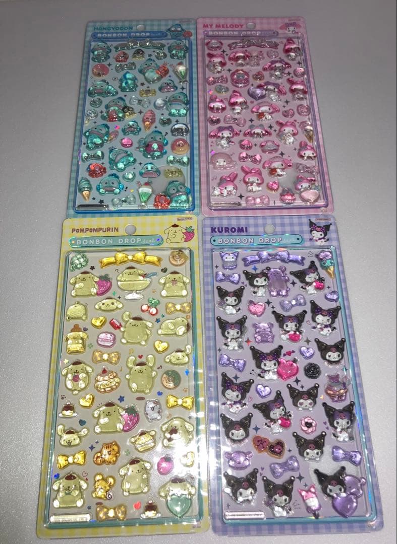 国内完全正規品　ボンボンドロップシール　サンリオ8種セット