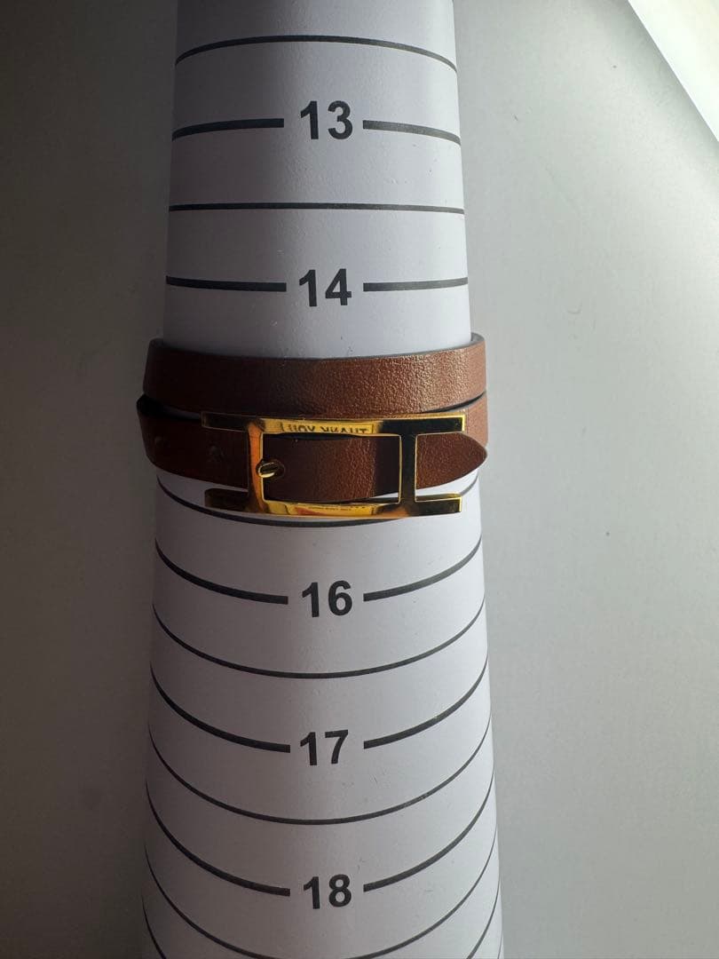 HERMES　エルメス　レザーブレスレット ビーアピ　ドゥブルトゥール