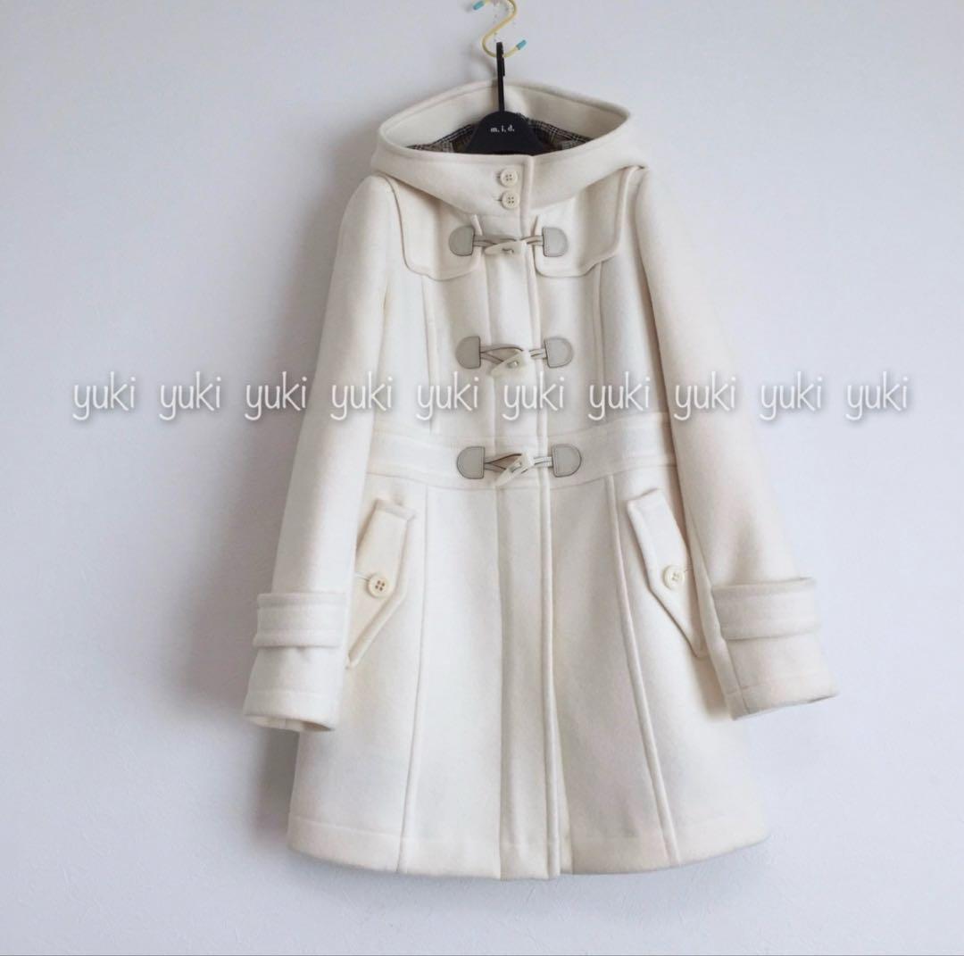 バーバリーブルーレーベル　 Burberry ダッフルコート　アイボリー