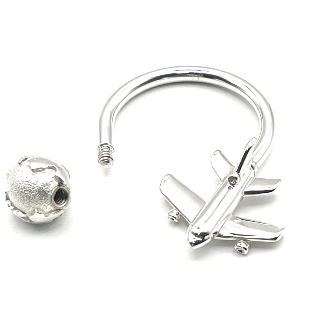 【美品】ティファニー 飛行機 地球儀モチーフ キーリング