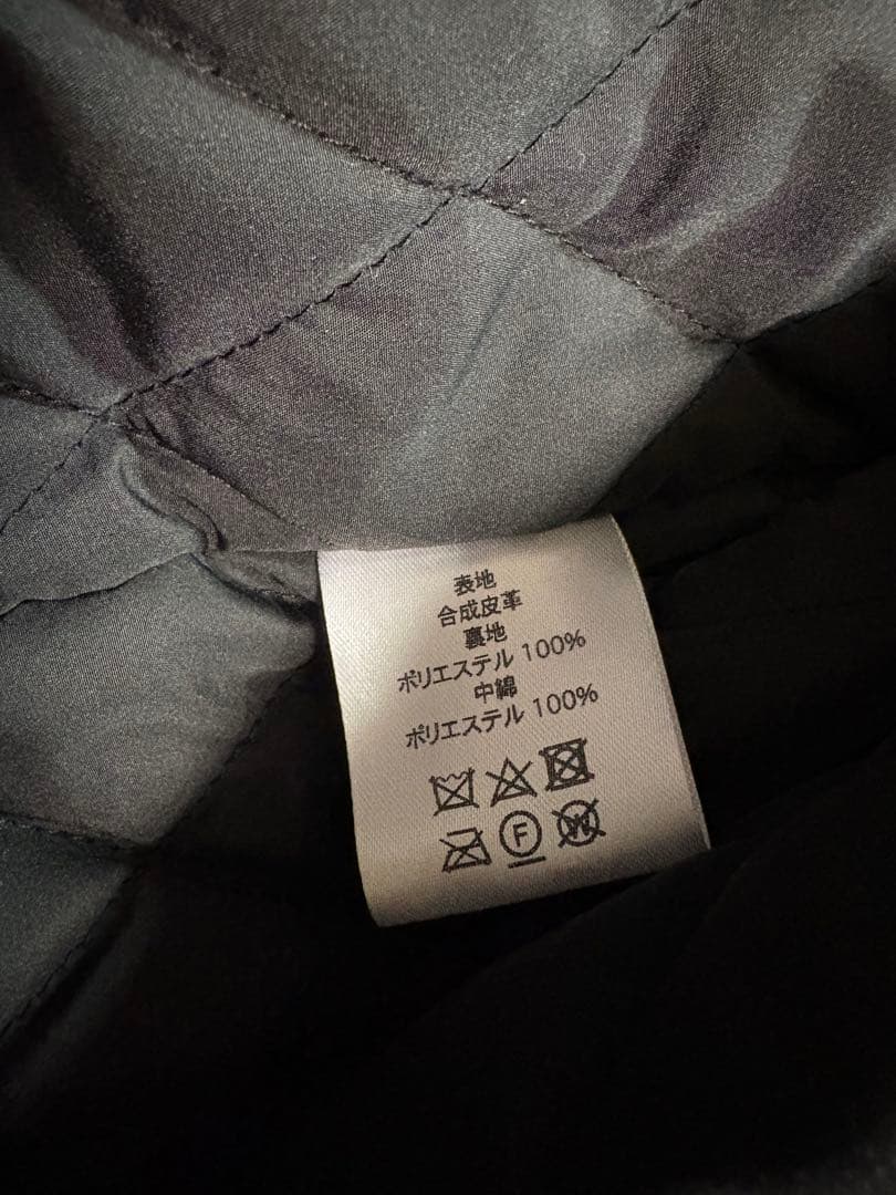 美品 ニューヨークバースト ブラック レザージャケット ライダーズ フード