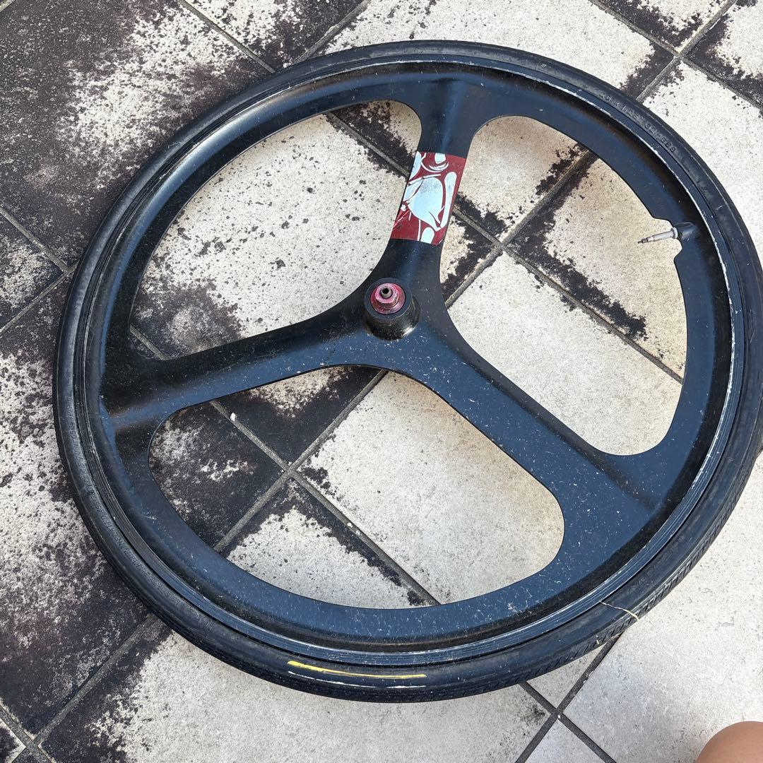 バトンホイール　3本スポーク　フロント　ピスト